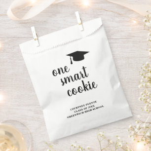 One Smart Cookie Mortar Board Modern Graduation Favour Bag