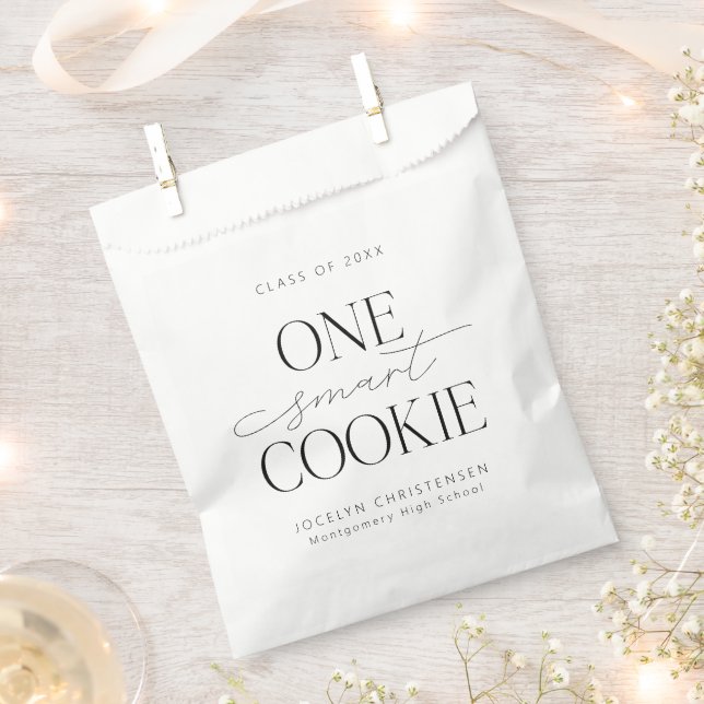 One Smart Cookie Personalised Graduation Favour Bag (Clipped)