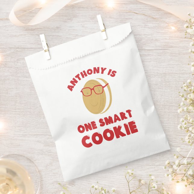 One Smart Cookie Personalised Graduation Party Favour Bag (Clipped)