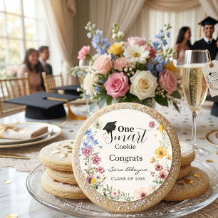 One smart cookie Thank you Graduation Favours Cla Classic Round Sticker