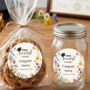 One smart cookie Thank you Graduation Favours  Classic Round Sticker