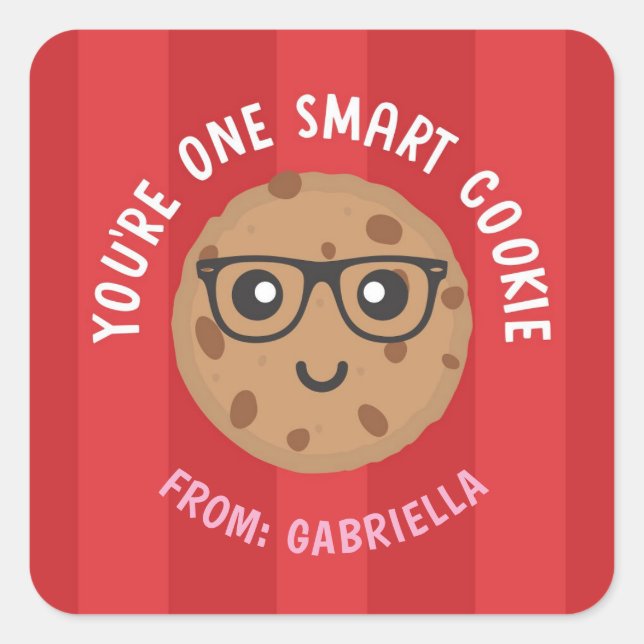 One Smart Cookie Valentine's Day Sticker (Front)