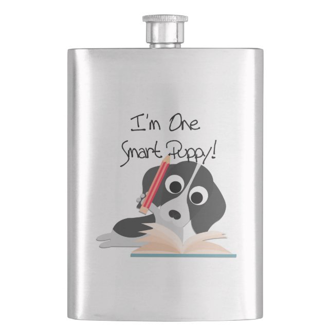 One Smart Puppy Hip Flask (Front)