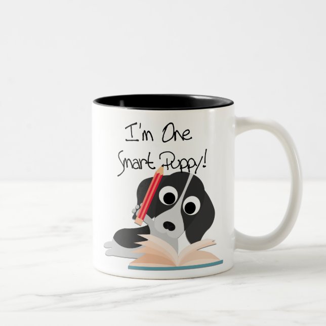 One Smart Puppy Two-Tone Coffee Mug (Right)