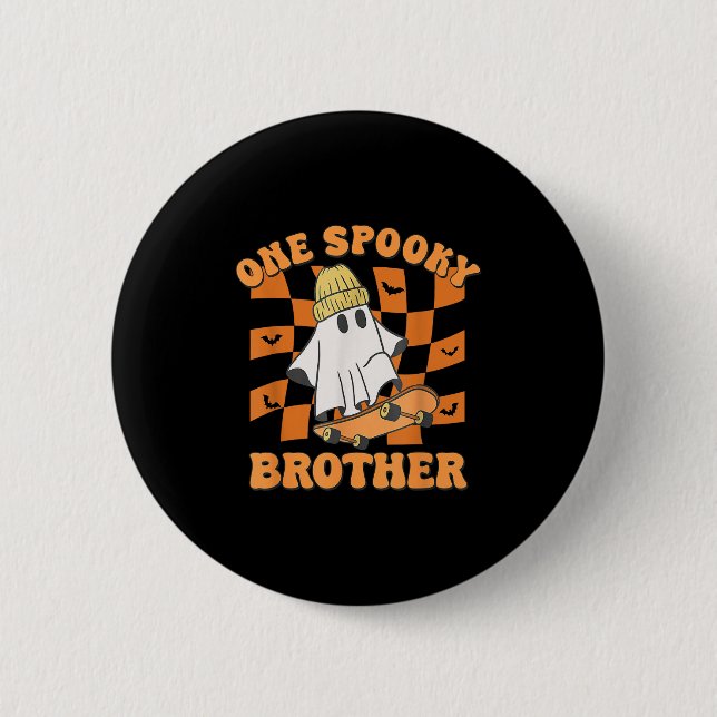 One Soky Brother Birthday Halloween Skateboarding  6 Cm Round Badge (Front)