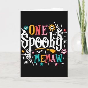 One Soky Memaw Shirt Funny Halloween Soky Grandma Card