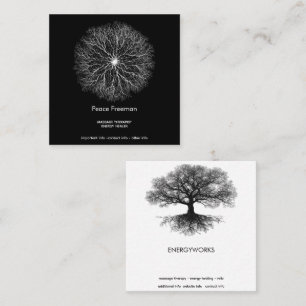 One Source Tree of Life Design Square Business Card
