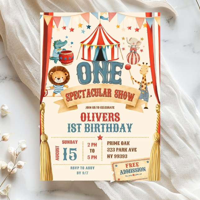 One Spectacular Show First Birthday Invitation (Creator Uploaded)
