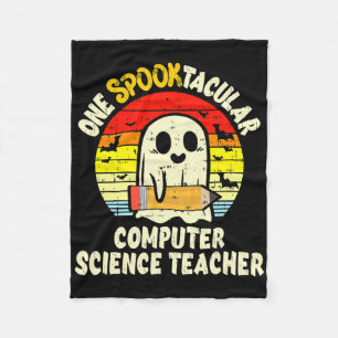 One Spooktacular Computer Science Teacher Hallowee Fleece Blanket