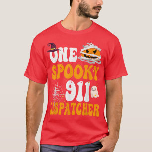One Spooky 911 Dispatcher Pumpkin Boos Halloween T-Shirt