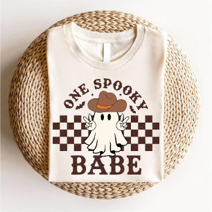 One Spooky Babe Cute Western Cowgirl Boo Halloween Tri-Blend Shirt