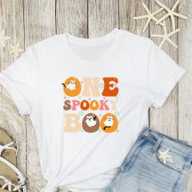 One Spooky Boo Groovy Halloween Cat Ghost
