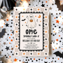 One Spooky Boo-y Halloween Boy Ghost 1st Birthday