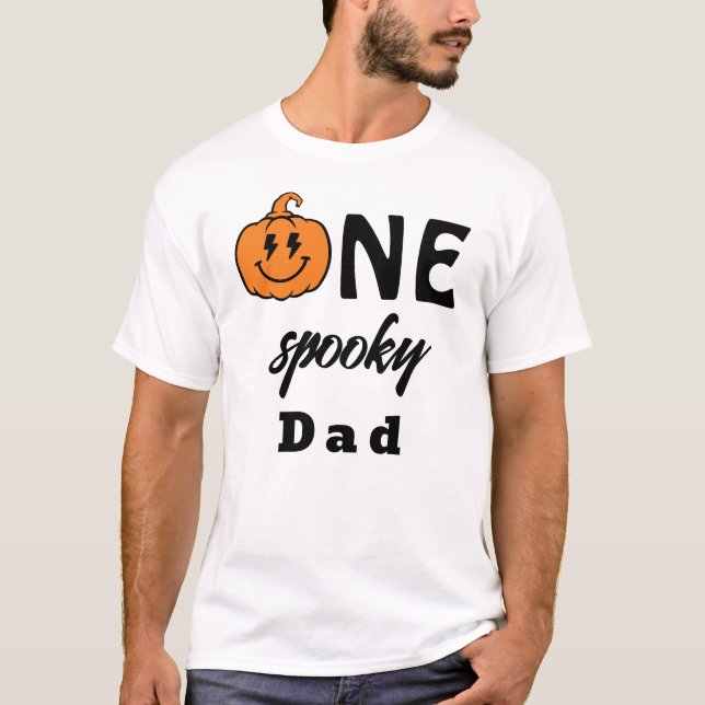 One Spooky Dad Halloween Matching Family T-Shirt (Front)