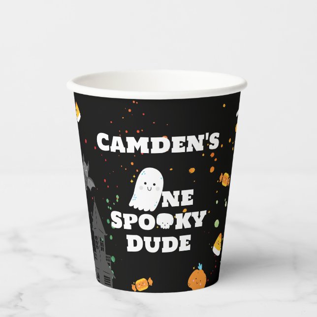 One Spooky Dude Birthday Paper Cups (Front)