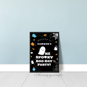 One Spooky Dude First Birthday Welcome Sign 