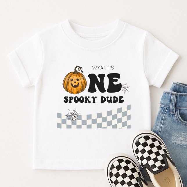 One Spooky Dude Halloween 1st Birthday Baby T-Shirt (Creator Uploaded)