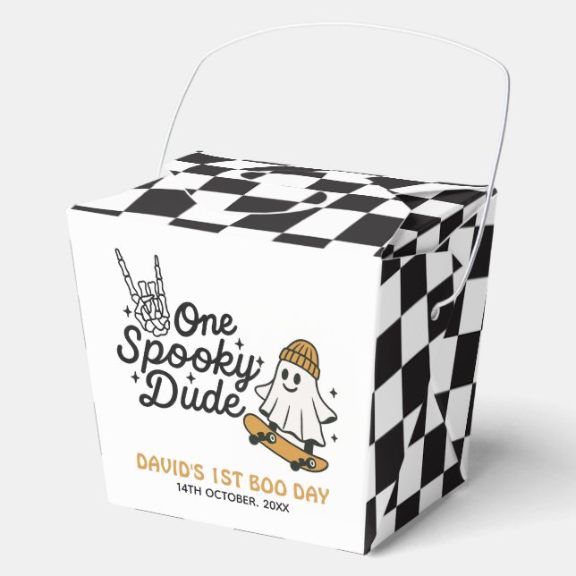 One Spooky Dude Halloween Birthday  Favour Box (Front)