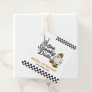 One Spooky Dude Halloween Birthday Favour Tags