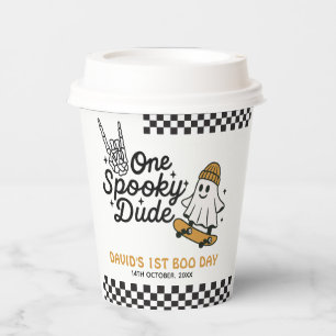 One Spooky Dude Halloween Birthday Paper Cups