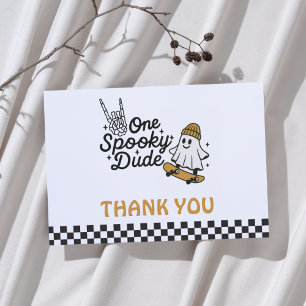 One Spooky Dude Halloween Birthday Thank You Card