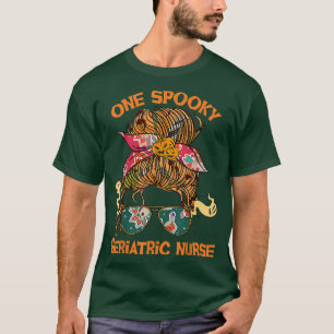 One Spooky Geriatric Nurse Bandana Women Halloween T-Shirt