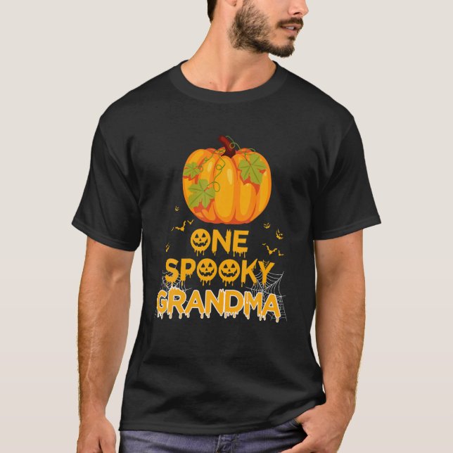 One Spooky Grandma Funny Family Halloween Matching T-Shirt (Front)