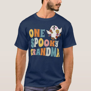 One Spooky Grandma Groovy Halloween Costume T-Shirt