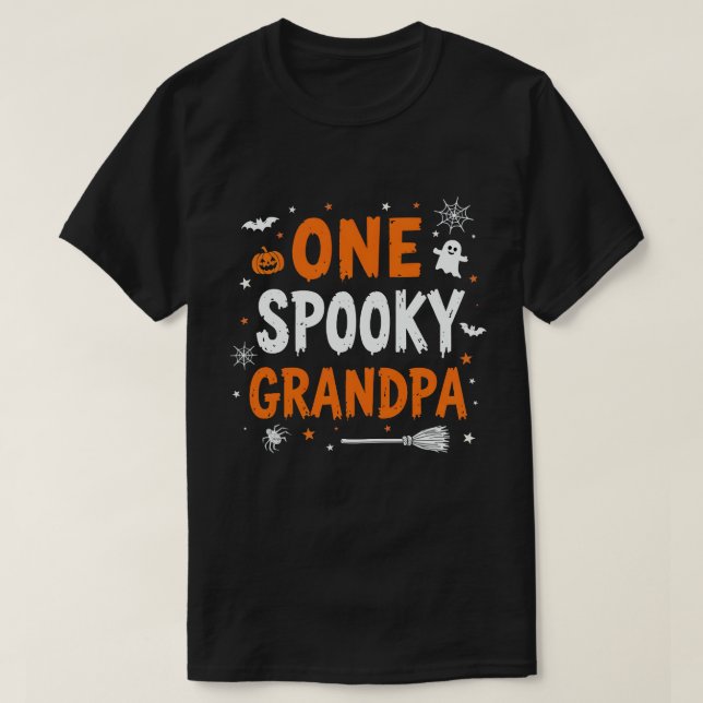 One Spooky Grandpa Funny Halloween Matching Family T-Shirt (Design Front)