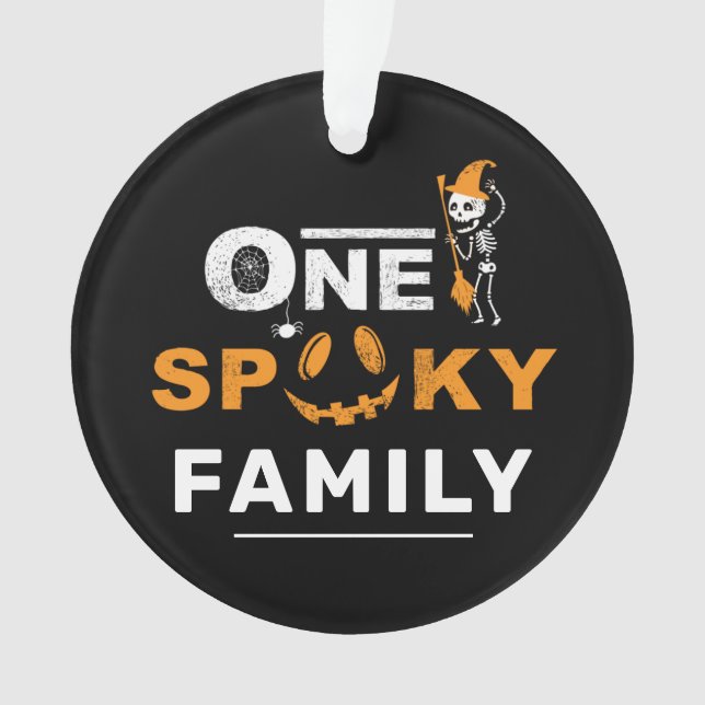 One Spooky Halloween Matching Family Costume Ornament (Front)