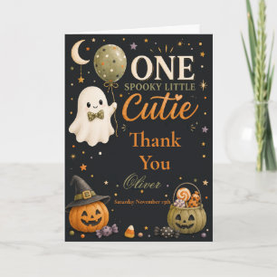 One Spooky Little Cutie Birthday thank you card
