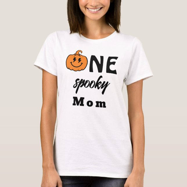 One Spooky Mum Halloween Matching Family T-Shirt (Front)