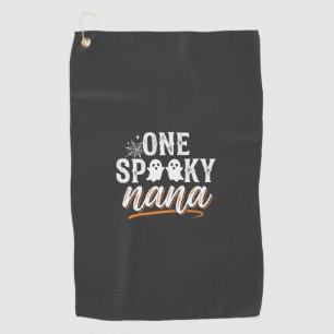 One Spooky Nana Halloween Ghost Design Golf Towel