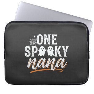 One Spooky Nana Halloween Ghost Design Laptop Sleeve