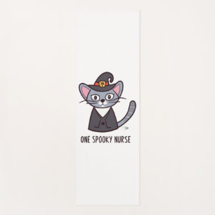 One Spooky Nurse Cat - Feline Festivities for Hall Yoga Mat