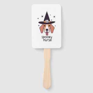 One Spooky Nurse Dog Halloween Enchantment   Hand Fan