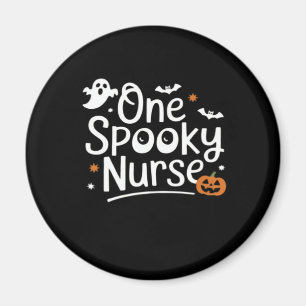 One Spooky Nurse Funny Ghost Nurse Halloween Essen Magnet