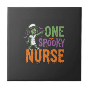 One Spooky Nurse Halloween Design (2)_1 Ceramic Tile