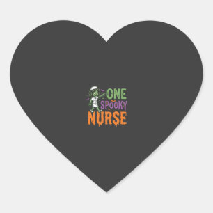 One Spooky Nurse Halloween Design (2)_1 Heart Sticker