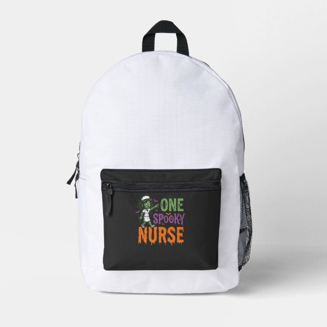 One Spooky Nurse Halloween Design (2)_1 Printed Backpack (Front)