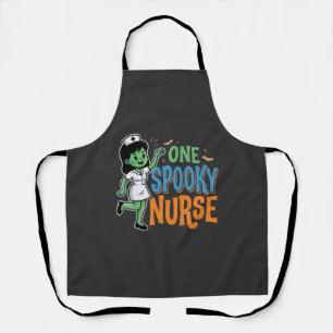 One Spooky Nurse Halloween Design Apron