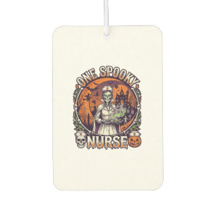 One Spooky Nurse Halloween Skeleton Potions Haunte Car Air Freshener