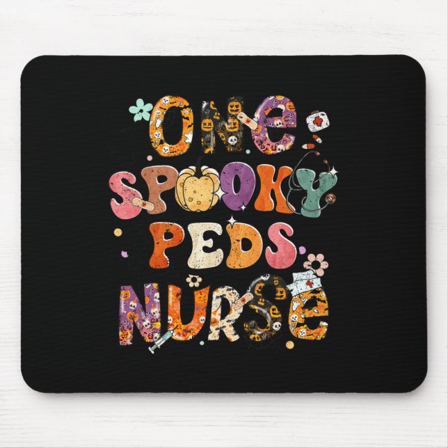 One Spooky PEDS Nurse Halloween Spooky Costume Nur Mouse Pad (Front)