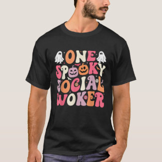 One Spooky Social Worker Halloween Social Worker T-Shirt