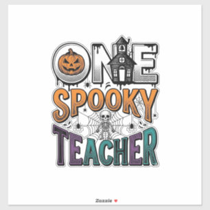One Spooky Teacher Halloween Vector Design_1