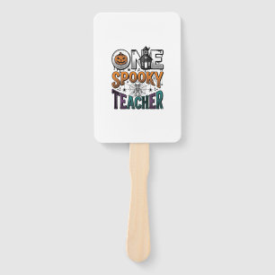 One Spooky Teacher Halloween Vector Design_1 Hand Fan
