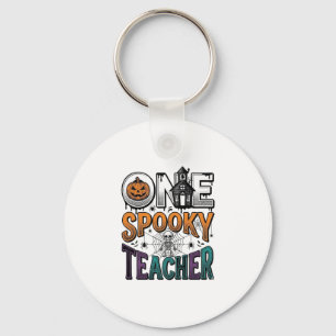 One Spooky Teacher Halloween Vector Design_1 Key Ring