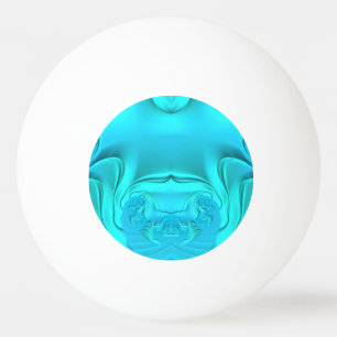 One Star Ping Pong Ball, Bubbly Blue and Aqua ~ Ball