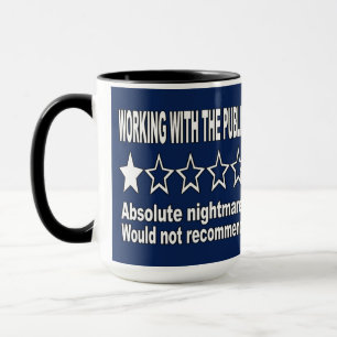 One Star Review Blue Mug