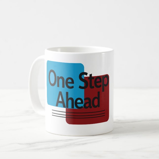 One Step Ahead Coffee Mug (Front Left)